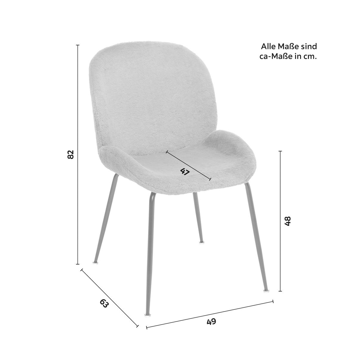 KRZESŁO CHIARA - czarny/szary, Modern, metal/drewno (49/82/63cm) - Bessagi Home