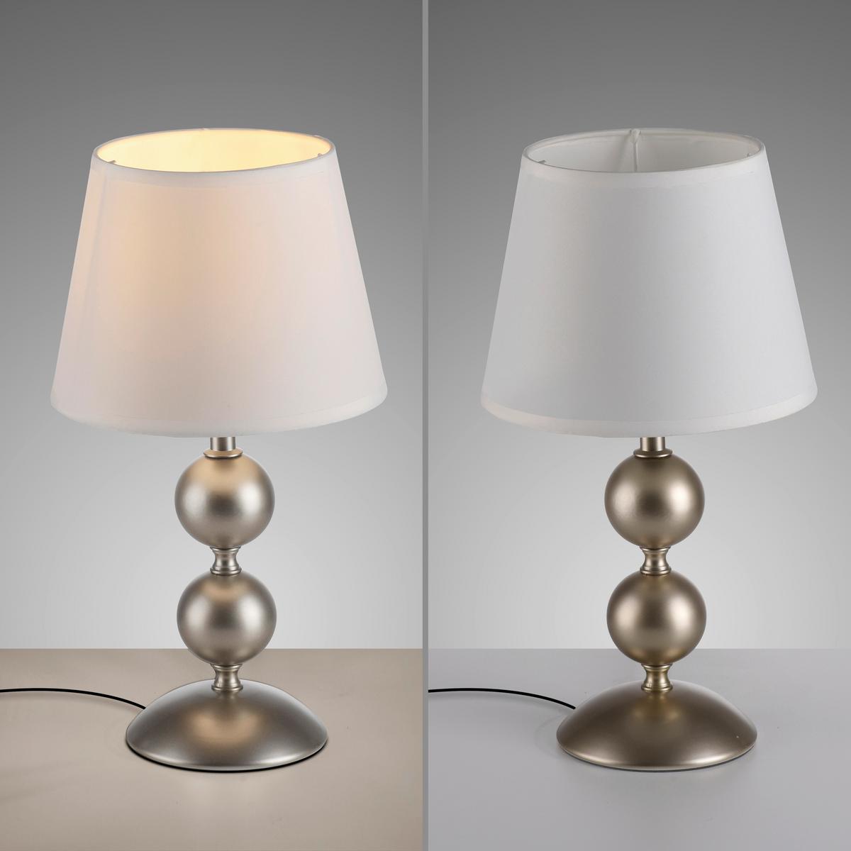 LAMPA STOŁOWA 14194-97 SIENA - kolor brązu/biały, Trend, tworzywo sztuczne/metal (20/20/36cm) - Just Light