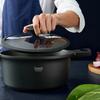 GRYTA BLACK LINE - klar/svart, Klassisk, metall/glas (24/11,4cm) - Gourmesto