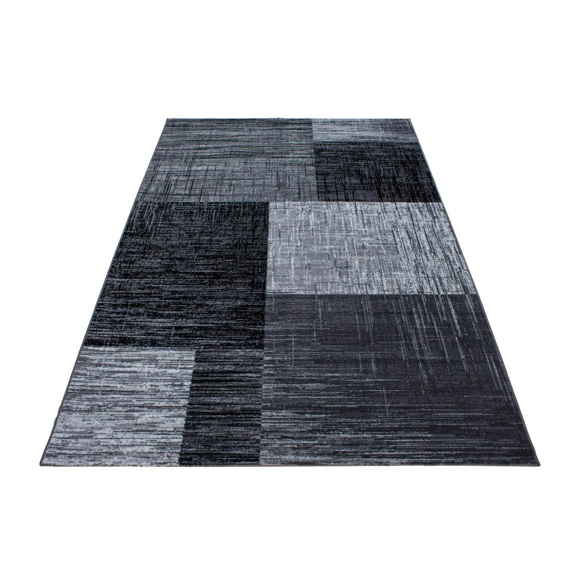 Webteppich Plus Schwarz ca. 80x300cm - Schwarz, Design, Textil (80/300cm)