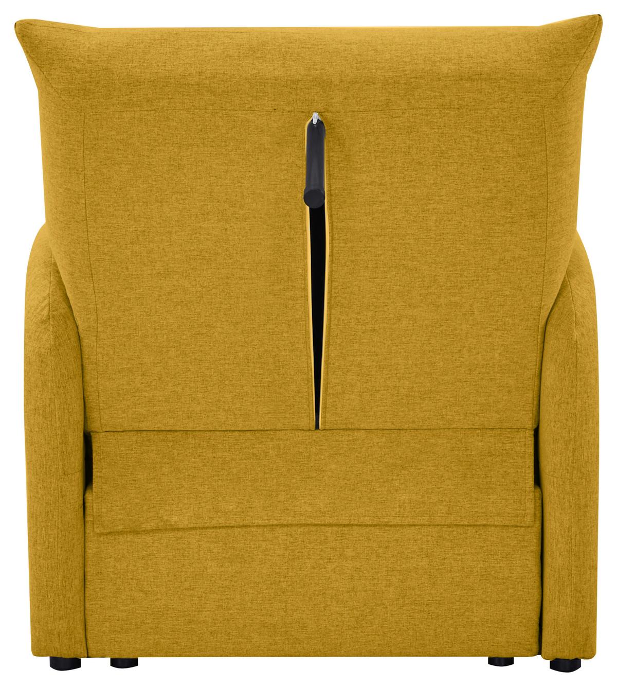 Fotelja Na Razvlačenje Celine - tamno žuta/crna, Moderno, drvo/tekstil (84/97/102cm) - Mömax