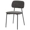 STOL LARA - grå/svart, Modern, metall/textil (44/78,5/49cm) - Mömax