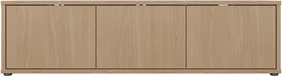 Nizka Omarica Alice, Barva Hrasta - siva/barve hrasta, Moderno, umetna masa/leseni material (154,2/42,5/34,9cm) - Carryhome