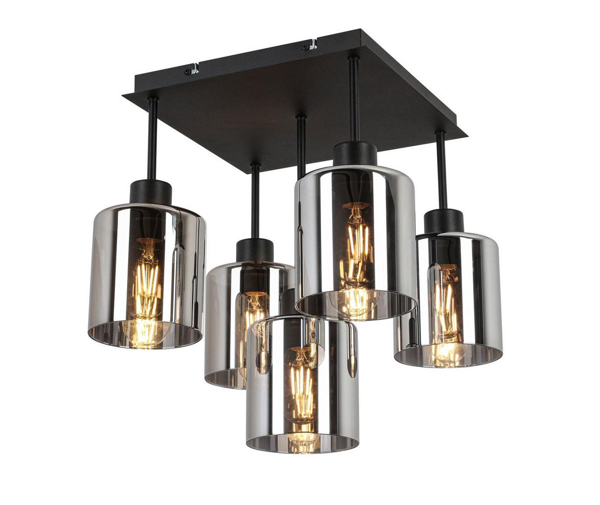 LAMPA SUFITOWA ELIA *SBN* - czarny, Design, metal/szkło (36/36/40cm) - Novel