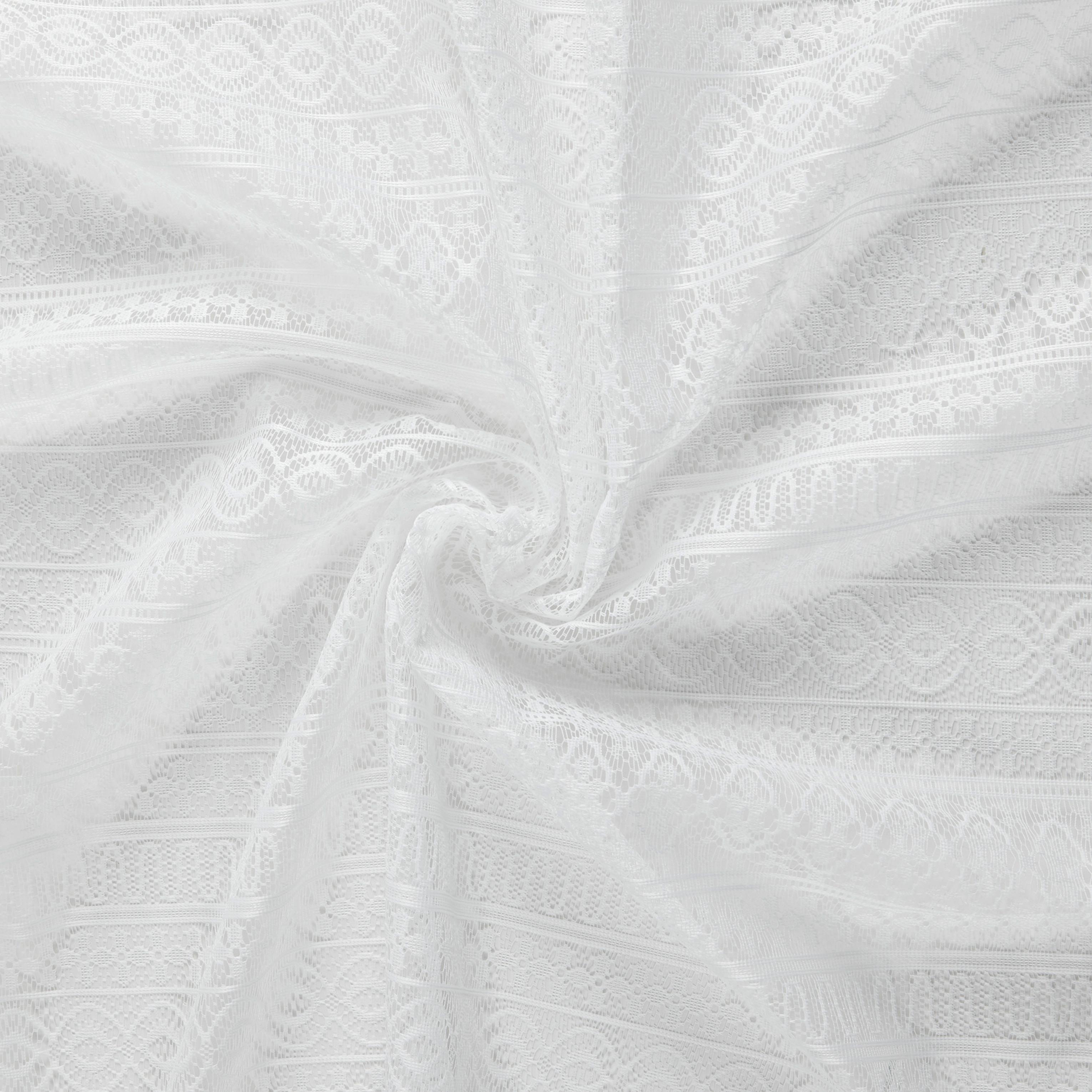 GARDINLÄNGD THERESA - vit, Romantik / Lanthus, textil (140/245cm) - Zandiara