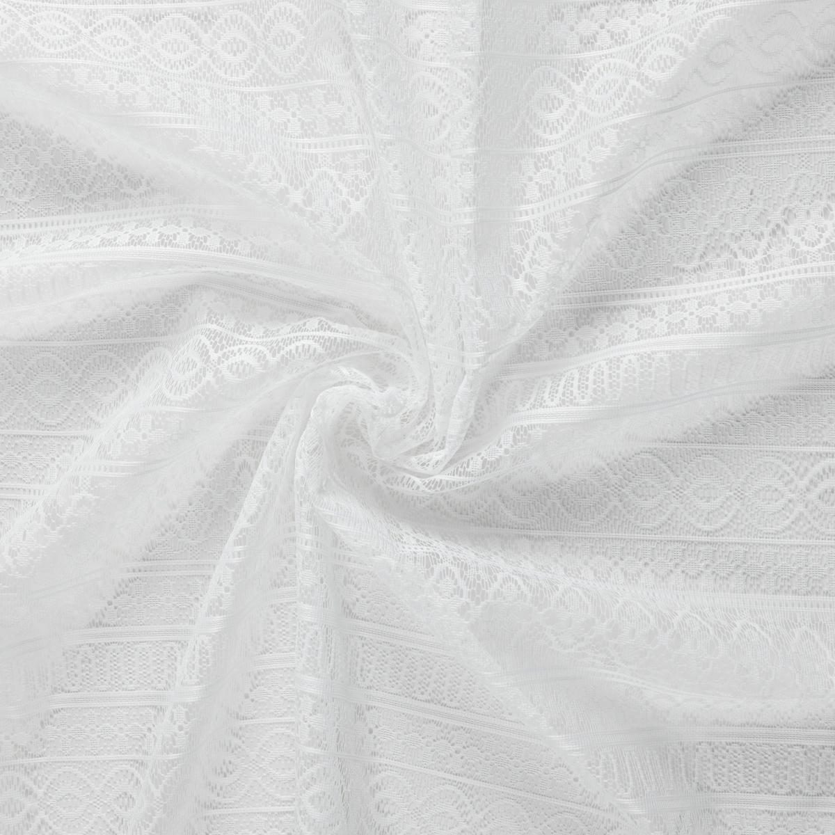 Končana Zavesa Theresa - bela, Romantika, tekstil (140/245cm) - Zandiara