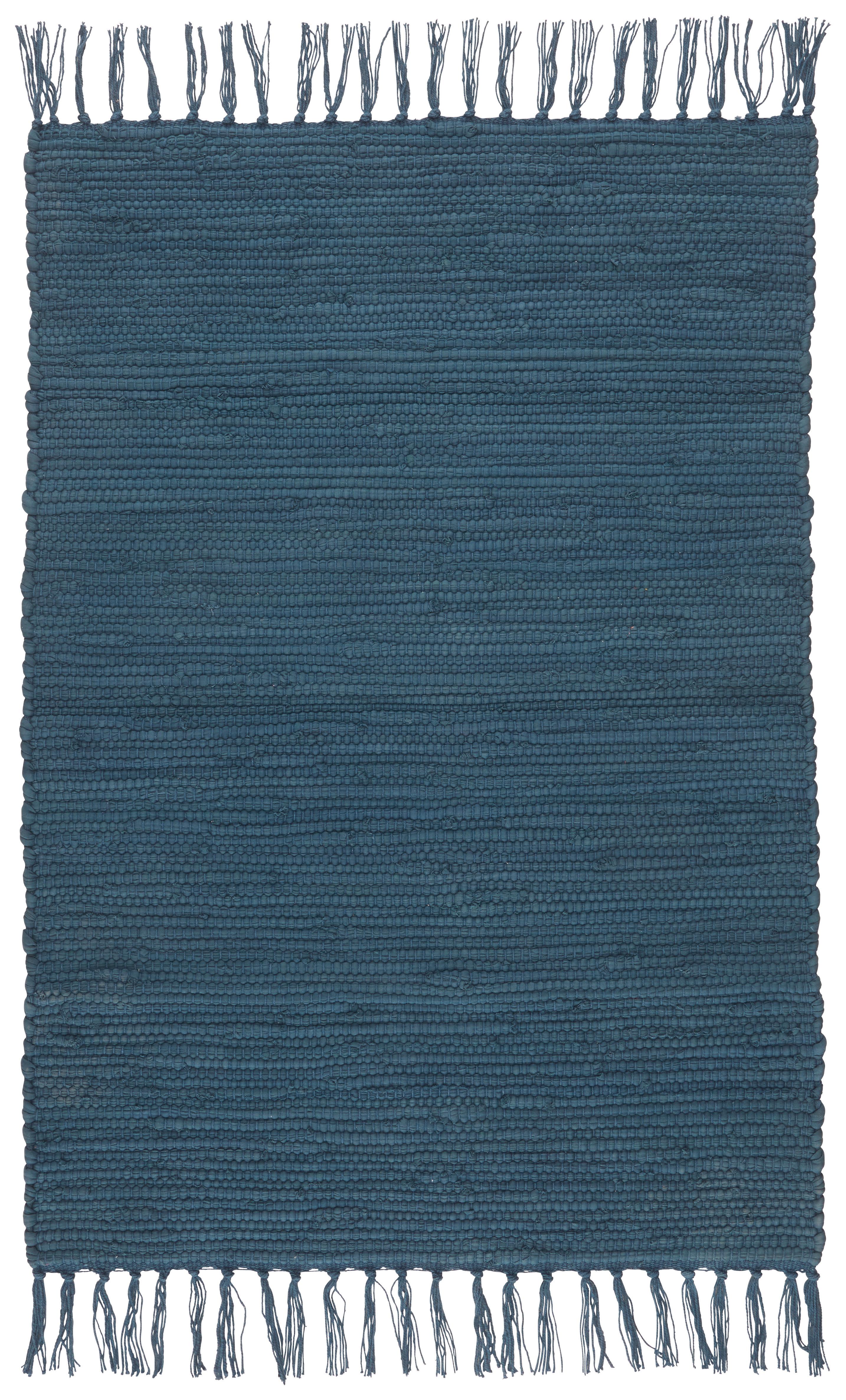 Covor țesut din cărpe JULIA 1 - albastru închis, Romantik / Landhaus, textil (60/90cm) - Modern Living