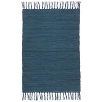 Covor țesut din cărpe JULIA 1 - albastru închis, Romantik / Landhaus, textil (60/90cm) - Modern Living
