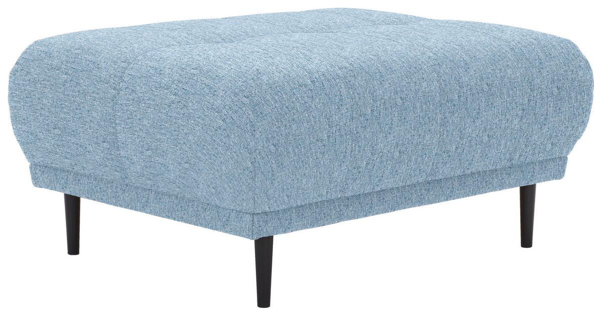 HOKER STARK - czarny/jasnoniebieski, Design, tkanina/drewno (93/45/77cm) - Stylife