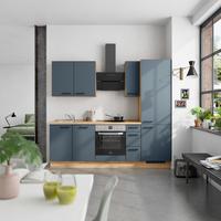 Küchenblock Easytouch High m. Geräten Dunkelblau - Eichefarben/Schwarz, MODERN, Holzwerkstoff/Metall (240cm) - Nobilia