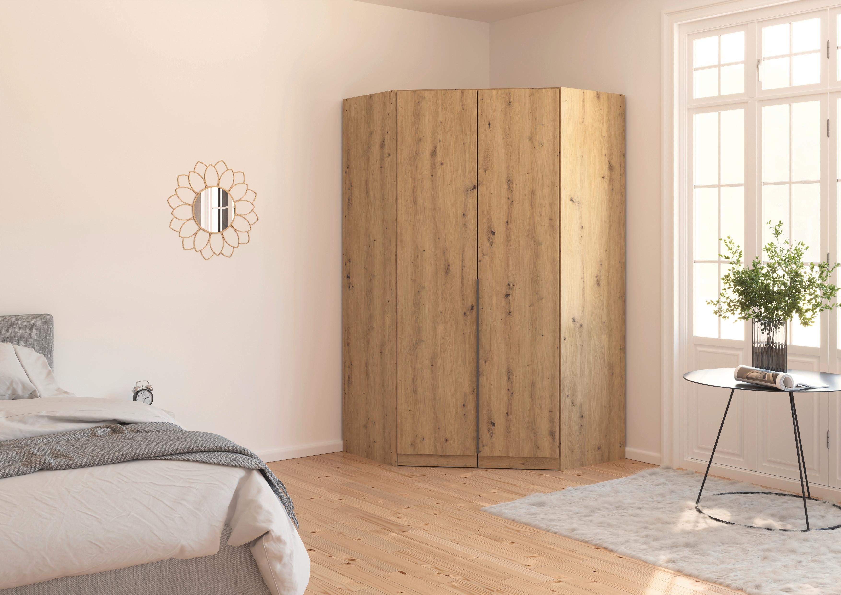 Kutni Ormar Za Odjeću Alabama - siva/tamno siva, Moderno, drvni materijal (117/229/117cm) - Modern Living