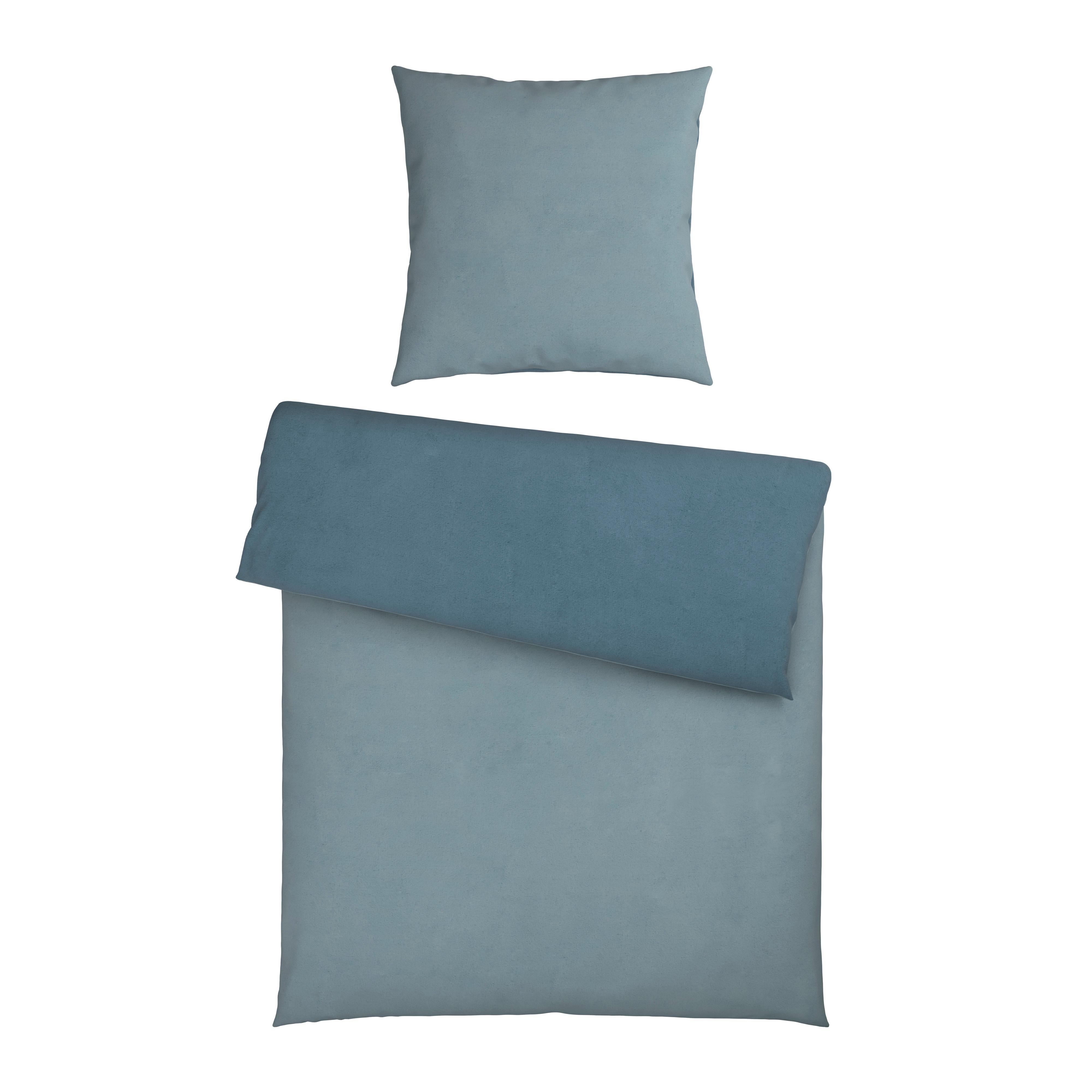 Wendebettwäsche Cashemere Petrol/Jade ca. 135x200cm - Jadegrün/Petrol, Textil (135/200cm) - Mömax