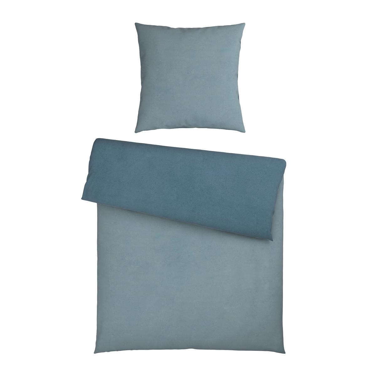 Wendebettwäsche Cashemere Petrol/Jade ca. 135x200cm - Jadegrün/Petrol, Textil (135/200cm) - Mömax
