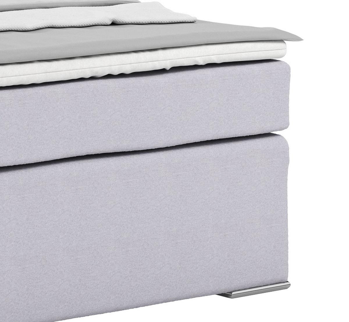 Boxspring Krevet Nero - sivo-bijela/svijetlo siva, Konvencionalno, tekstil/metal (140/200cm) - Best Price
