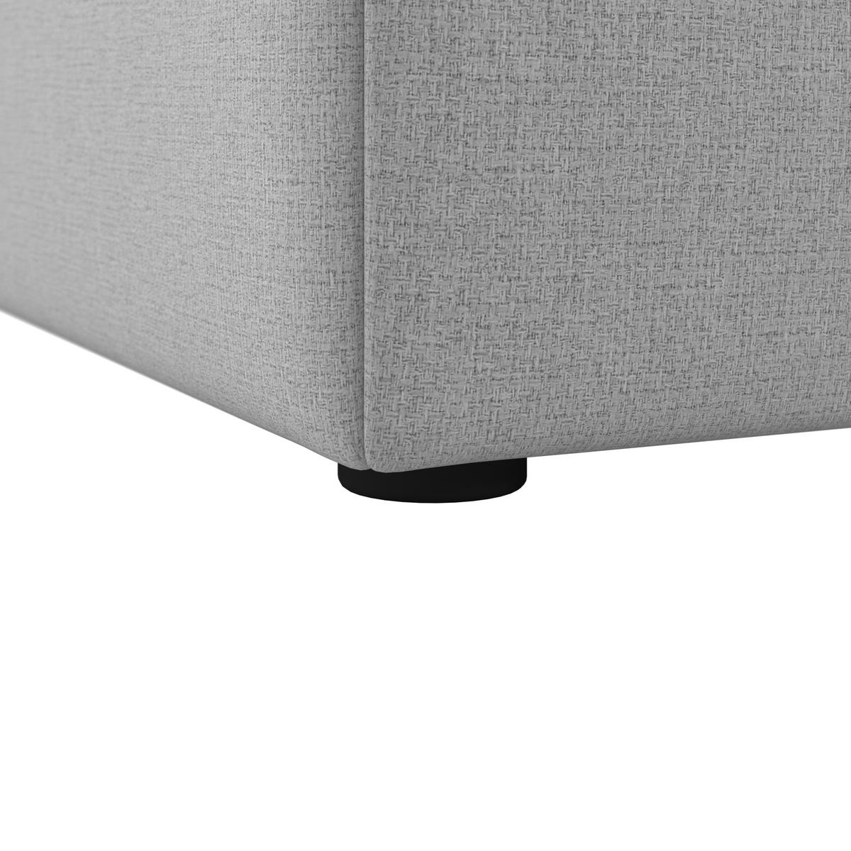Box Ágy Marco - világosszürke, Modern, textil/fa (180/200cm) - Bessagi