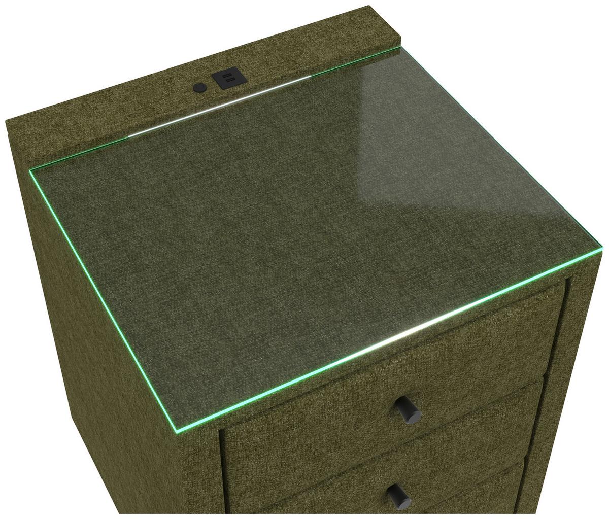 Nachtkästchen Universal Grün - Grün, KONVENTIONELL, Holzwerkstoff/Kunststoff (48/68/45,5cm) - Premium Living