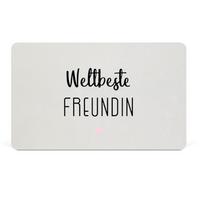 Schneidebrett Weltbeste Freundin in Schwarz/Weiß - Schwarz/Rosa, KONVENTIONELL (23,3/14,3/0,2cm)