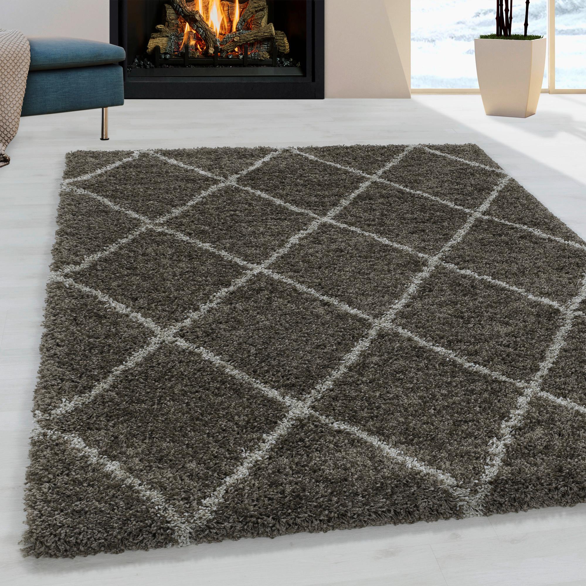 Hochflorteppich Alvor Taupe ca. 80x150cm - Taupe, Basics, Textil (80/150cm)