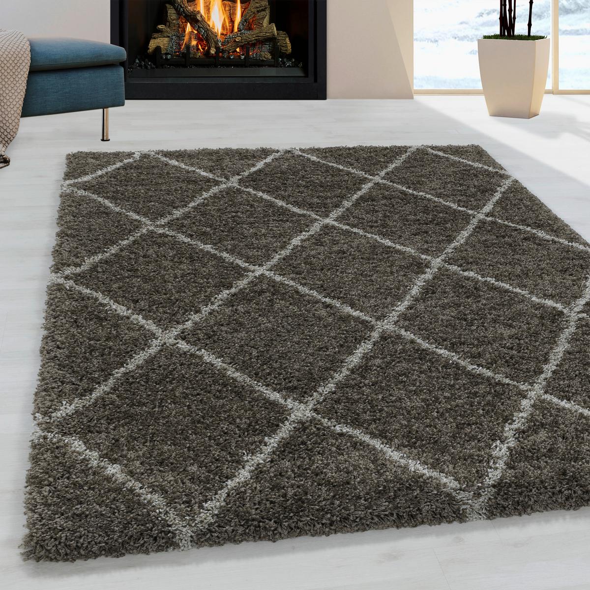Hochflorteppich Alvor Taupe ca. 160x230cm - Taupe, Basics, Textil (160/230cm)