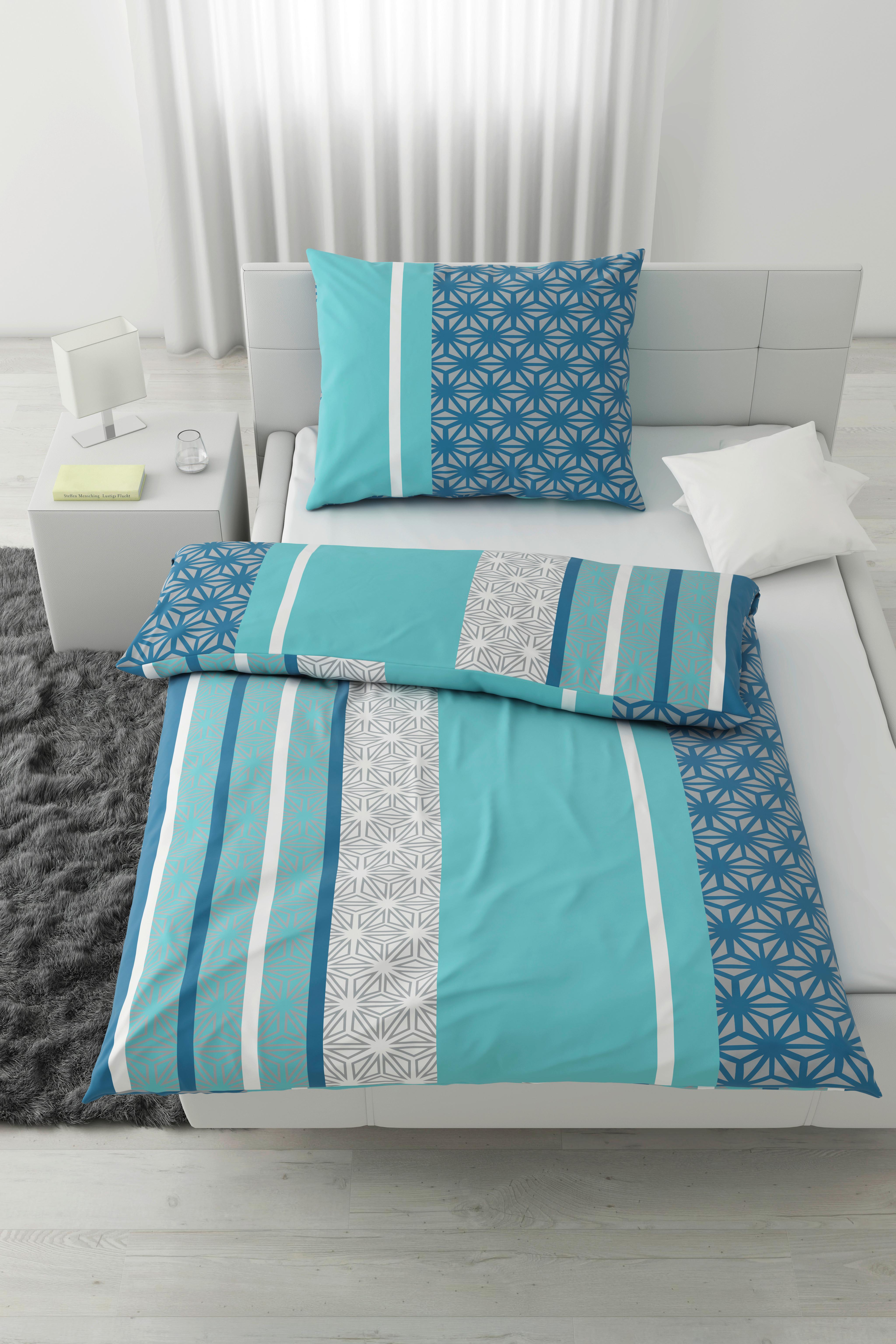 Ágyneműhuzat-garnitúra Sara - türkiz, textil (140/200cm) - Best Price