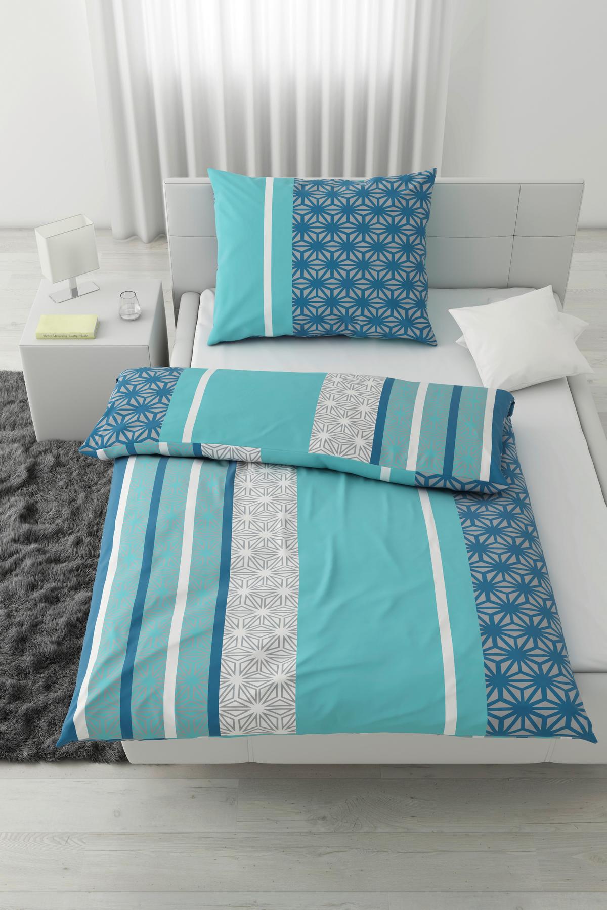 Ágyneműhuzat-garnitúra Sara - türkiz, textil (140/200cm) - Best Price