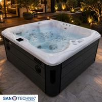 Whirlpool Capri Grauweiß ca. 210x160x90cm - Grauweiß, KONVENTIONELL, Kunststoff (210/160/90cm) - Sanotechnik