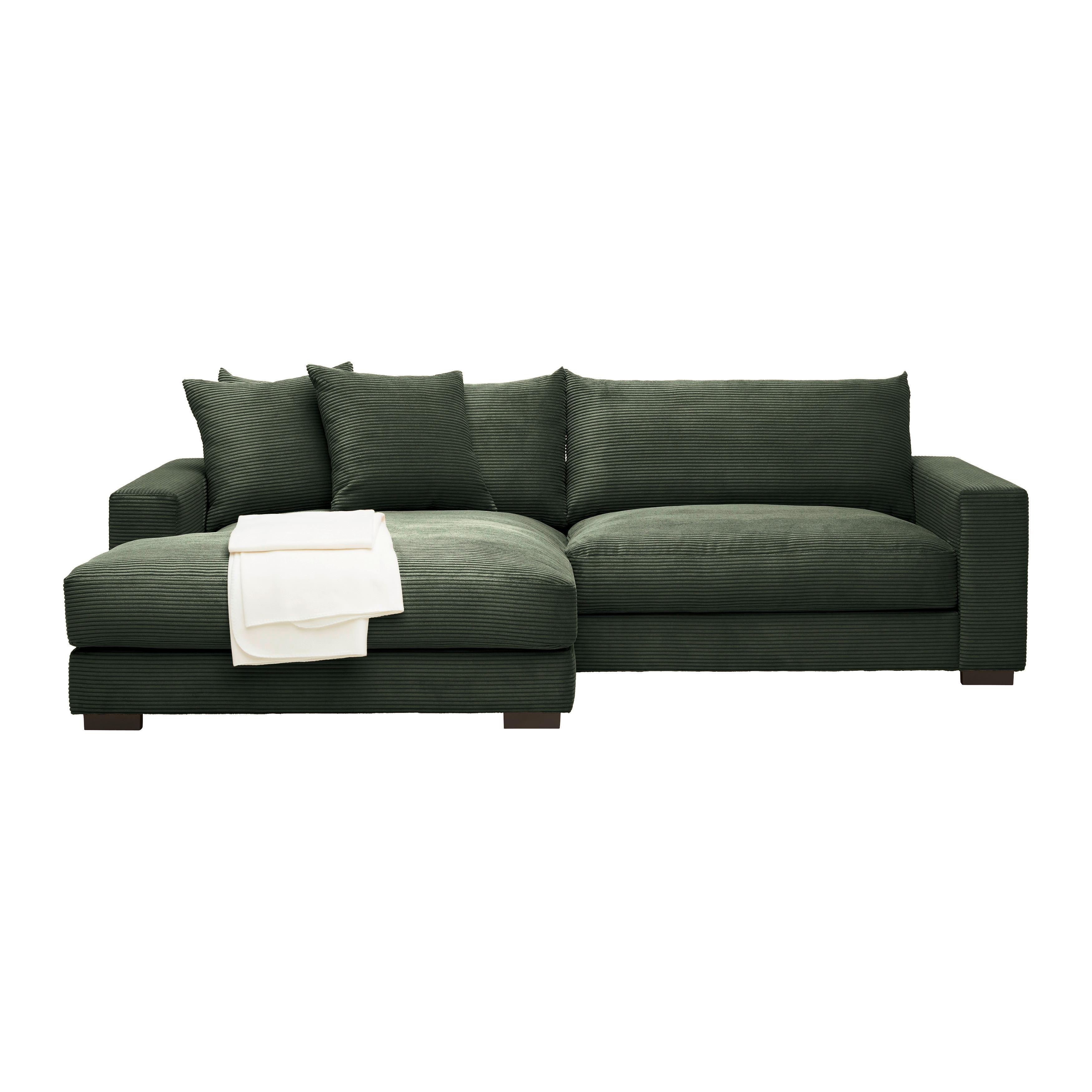 Wohnlandschaft Pedro in Grün - Dunkelgrün, MODERN, Textil (180/265cm) - Mömax