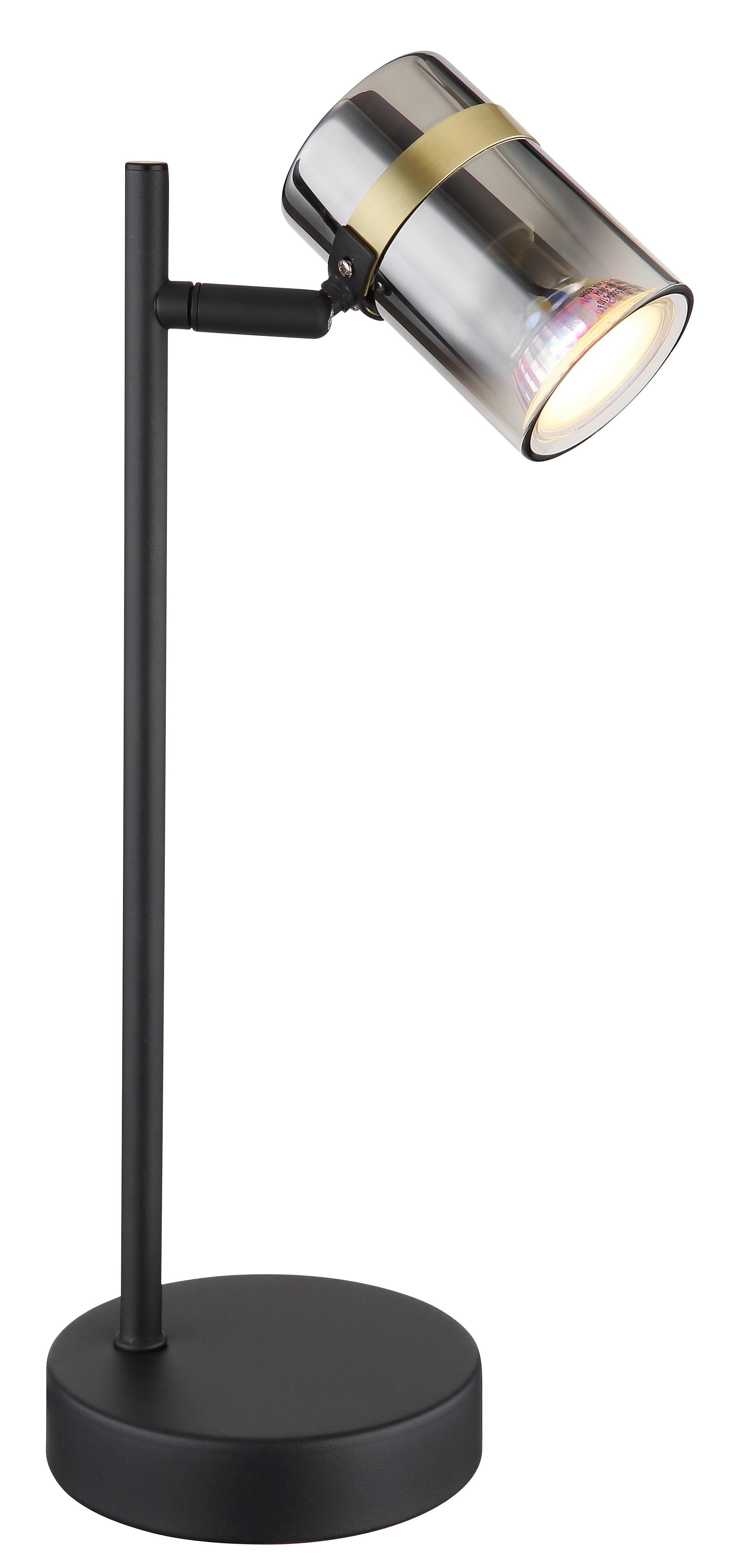 Namizna Svetilka Trabby - črna/barve medenine, Design, kovina/umetna masa (13,2/12/35cm) - Globo
