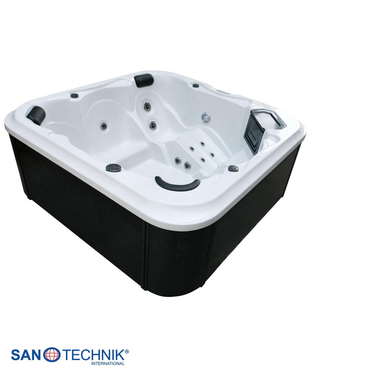 Whirlpool Outdoor Set Schwarz/Weiß ca. 210x80x210cm - Schwarz/Weiß, Basics, Kunststoff (210/80/210cm)