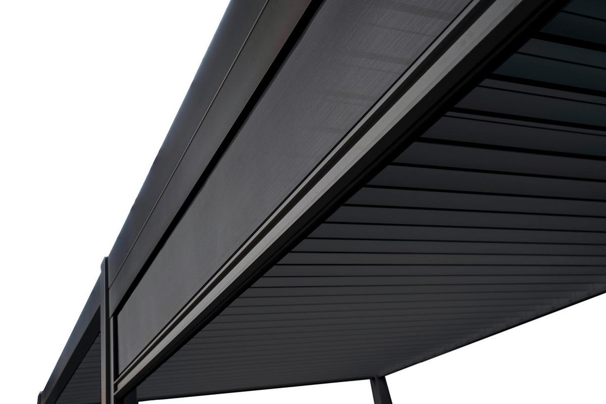 Pergola-Rollo ca. 300x250 cm Grau - Anthrazit/Grau, MODERN, Textil/Metall (300/250/10cm) - Gardenson