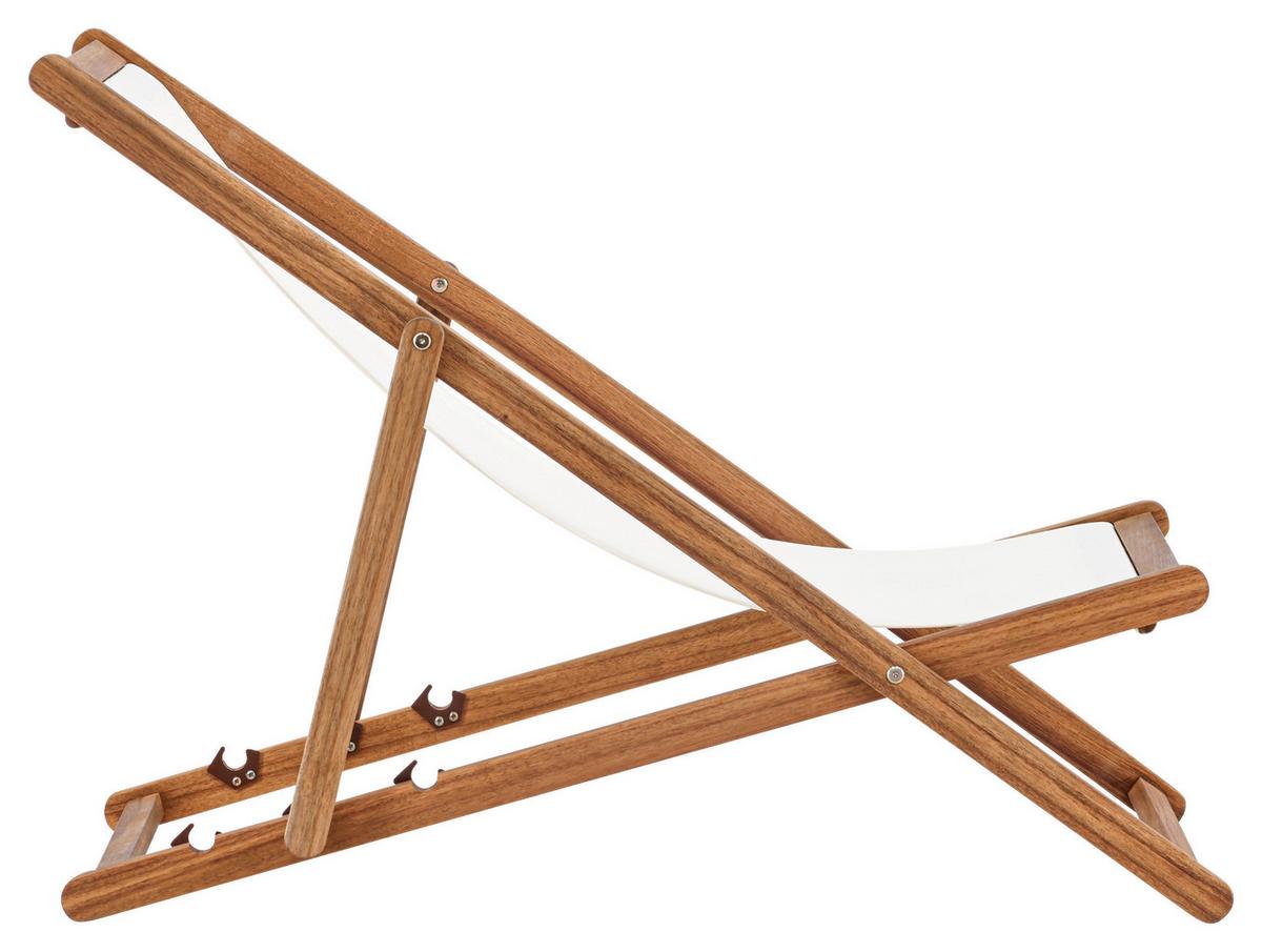 STRANDSTUHL PEACHY - Beige/Naturfarben, KONVENTIONELL, Holz/Textil (57/80/105cm) - Gardenson