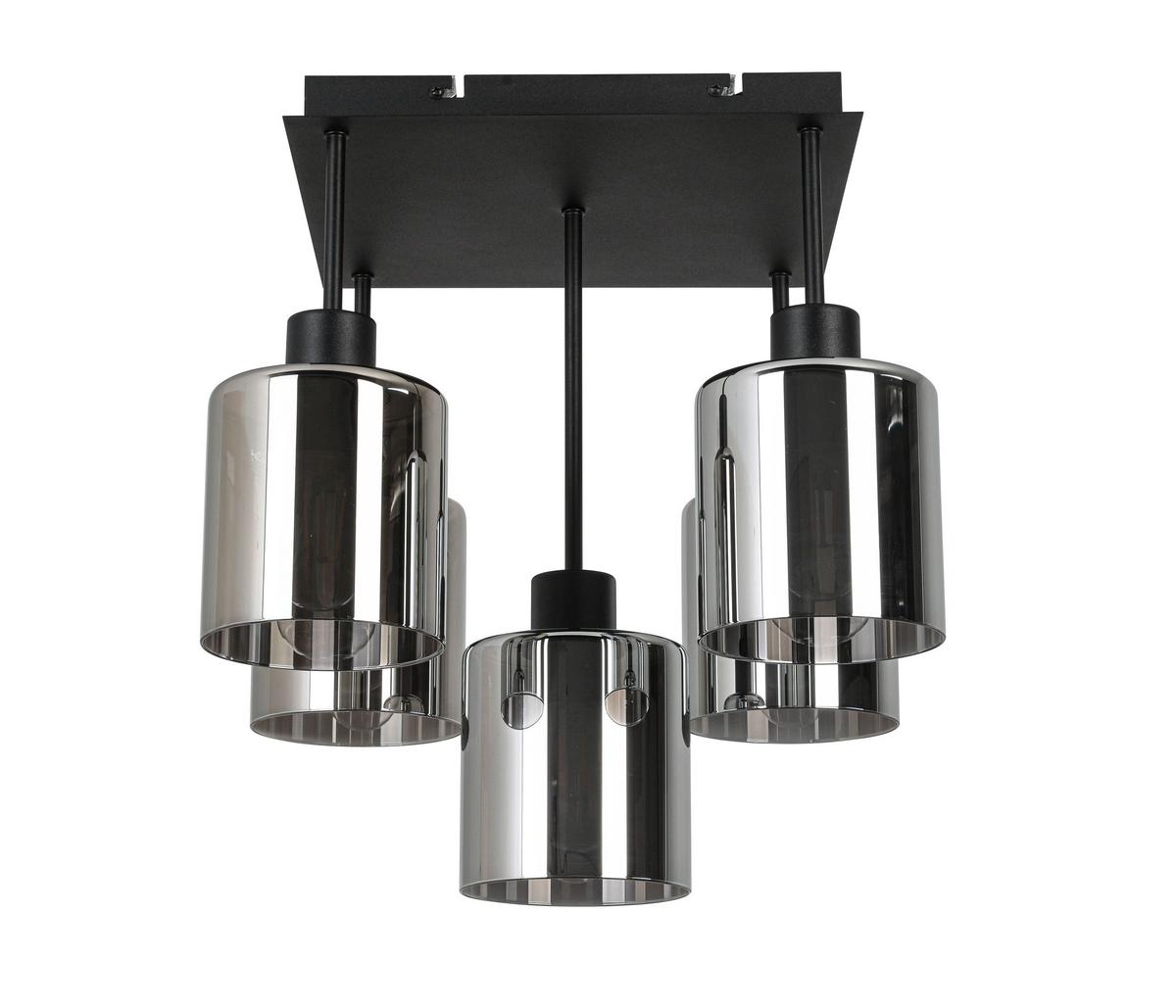 LAMPA SUFITOWA ELIA *SBN* - czarny, Design, metal/szkło (36/36/40cm) - Novel