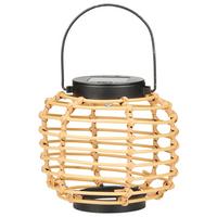 Solarleuchte Zale max. 0,06 Watt - Schwarz/Naturfarben, MODERN, Kunststoff/Metall (15,5/15-21,5cm) - Modern Living
