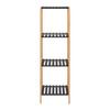 HYLLA ELSA -EXKLUSIV- - svart/naturfärgad, Modern, trämaterial/naturmaterial (34/110/33cm) - Mömax