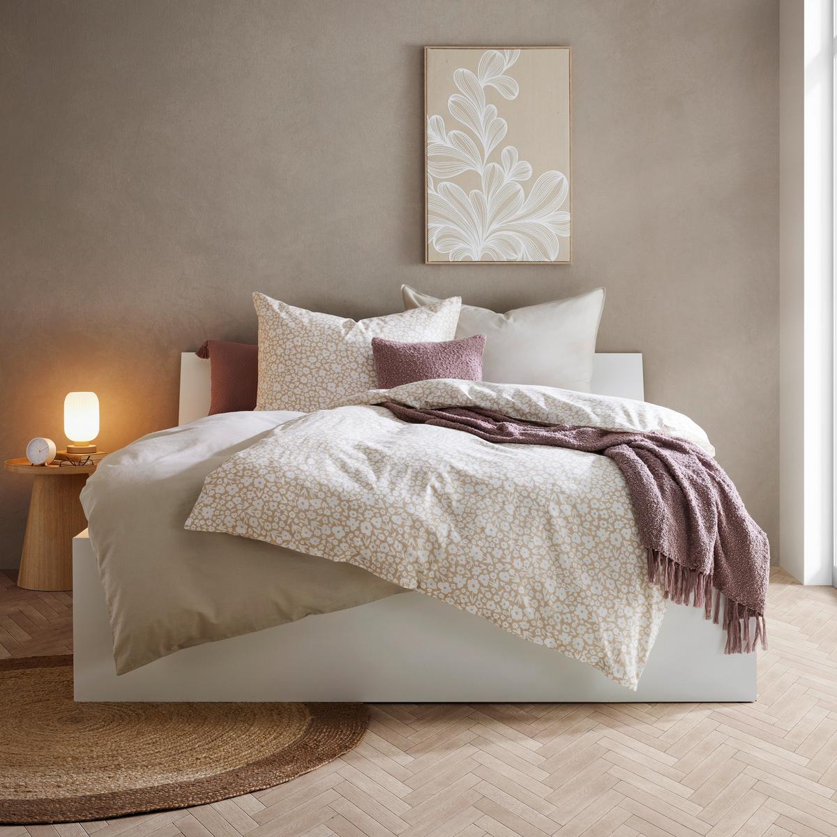 Bettwäsche Millefleur Beige ca. 140x200cm - Beige, MODERN, Textil (140/200cm) - Mömax