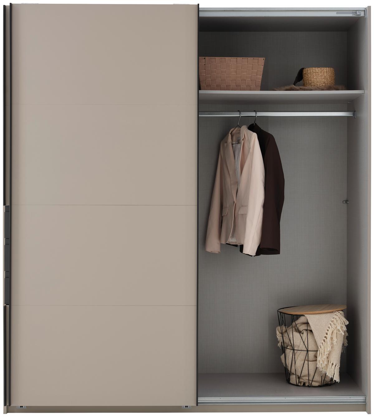 DULAP USI CULISANTE OSNABRÜCK - sahara/grafit, Trend, material pe bază de lemn (180/198/65cm)