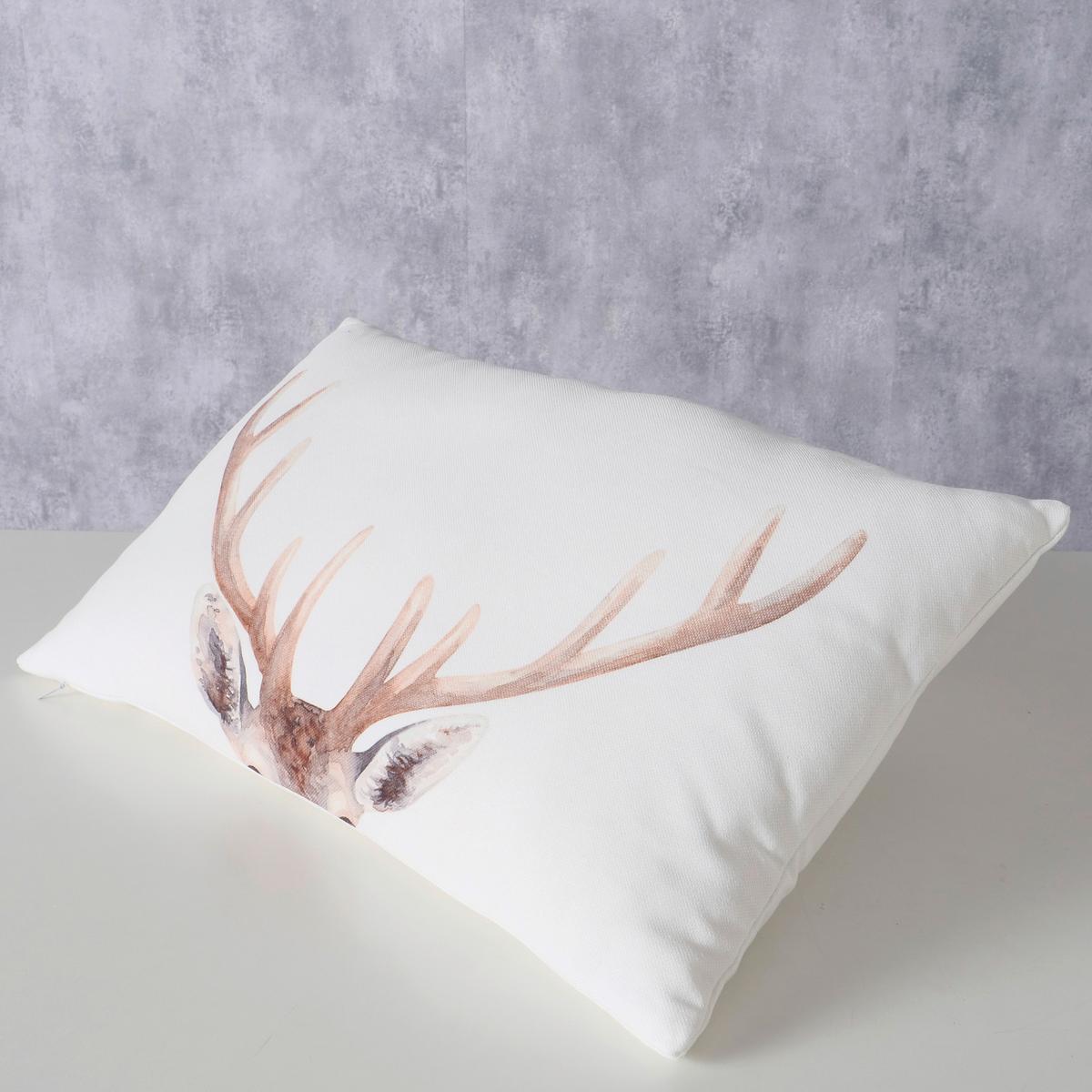 Zierkissen Aspen Braun/Weiß ca. 50x30cm - Braun/Weiß, ROMANTIK / LANDHAUS, Textil (50/30cm)