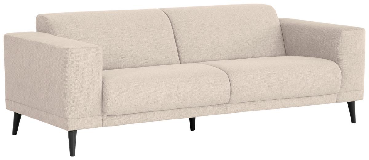 SOFA TRZYOSOBOWA OSLO_LZ - beżowy/czarny, Design, tkanina/drewno (218/77/93cm) - MID.YOU