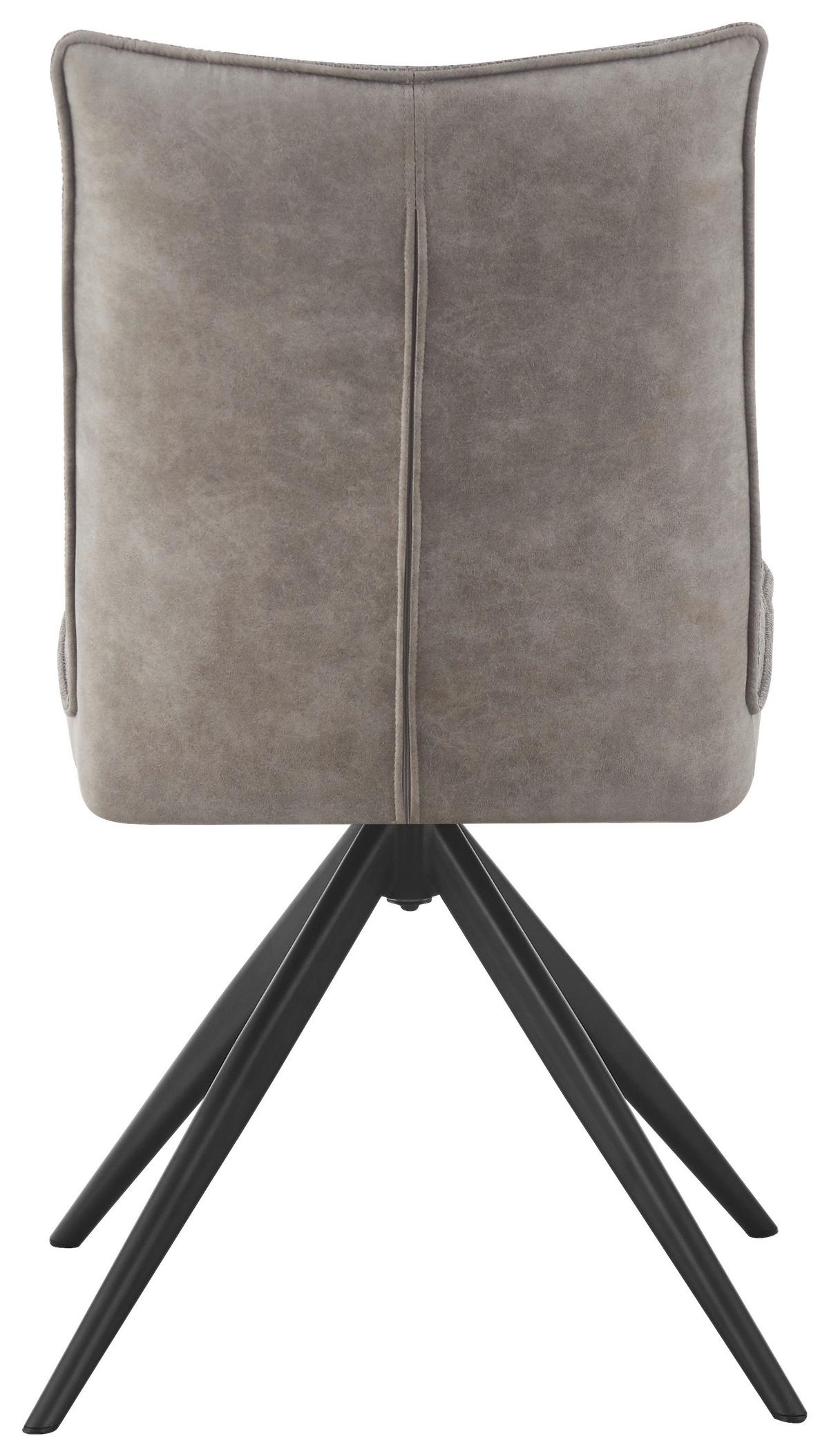 Stol Maya - siva/črna, Moderno, kovina/tekstil (49/89/65cm) - Premium Living
