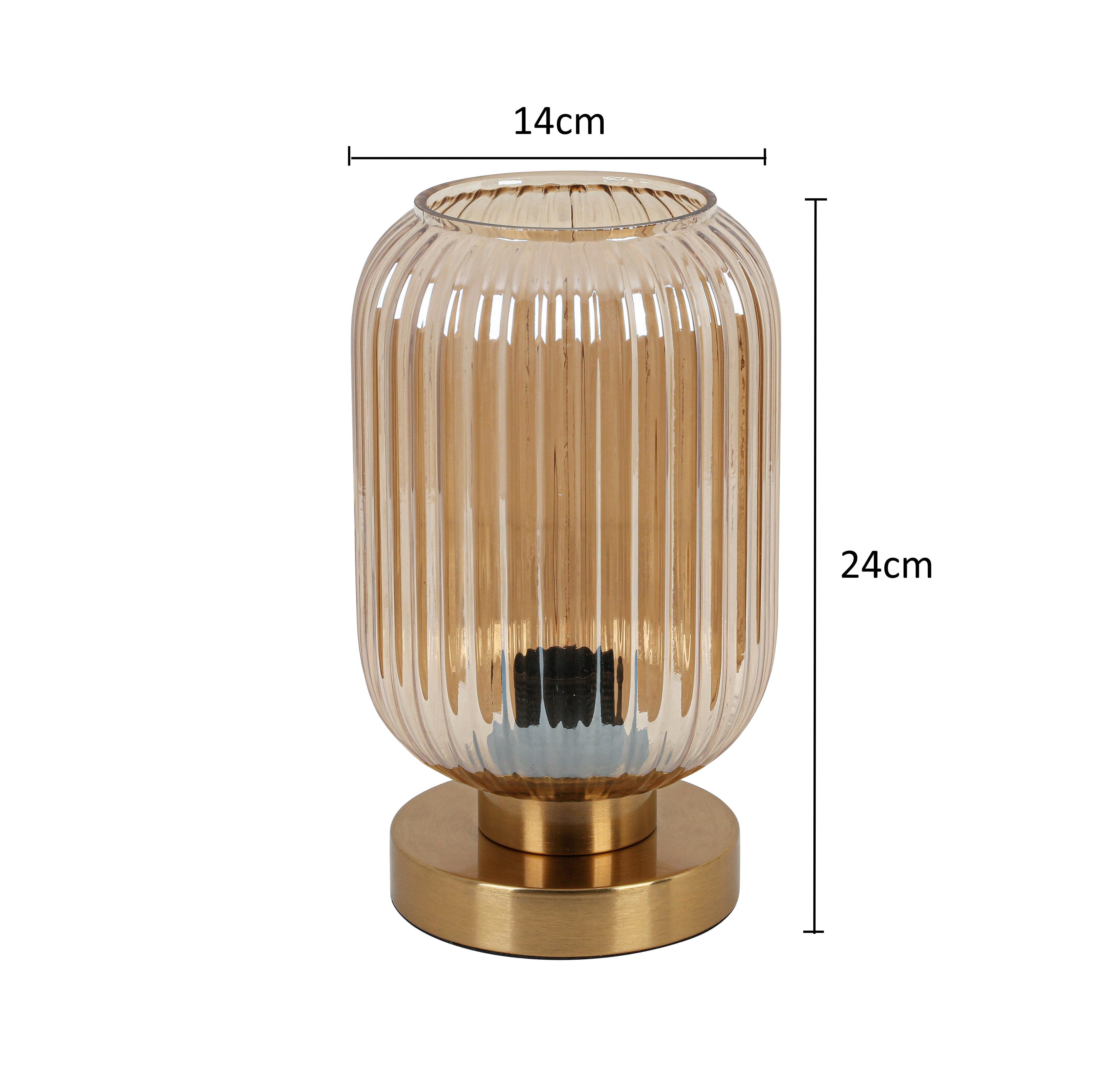 BORDSLAMPA EXI - mässingsfärgad, Modern, metall/glas (14/14/24cm) - Mömax