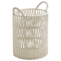 Korb Lou aus Metall in Weiß - Weiß, MODERN, Textil/Metall (32/40cm) - Mömax