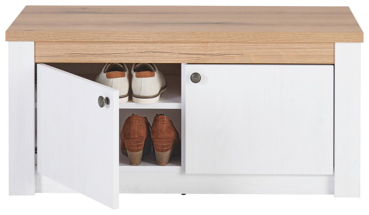 Klop Rovigio, Barva Macesna, Bela - črna/barve hrasta, Basics, kovina/umetna masa (97/45,5/42,5cm) - Landscape