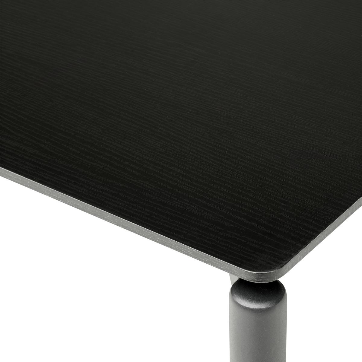 Jedilna Miza Lean, Črna, 160x90 - črna, Konvencionalno, kovina/leseni material (160/90/76cm) - P & B