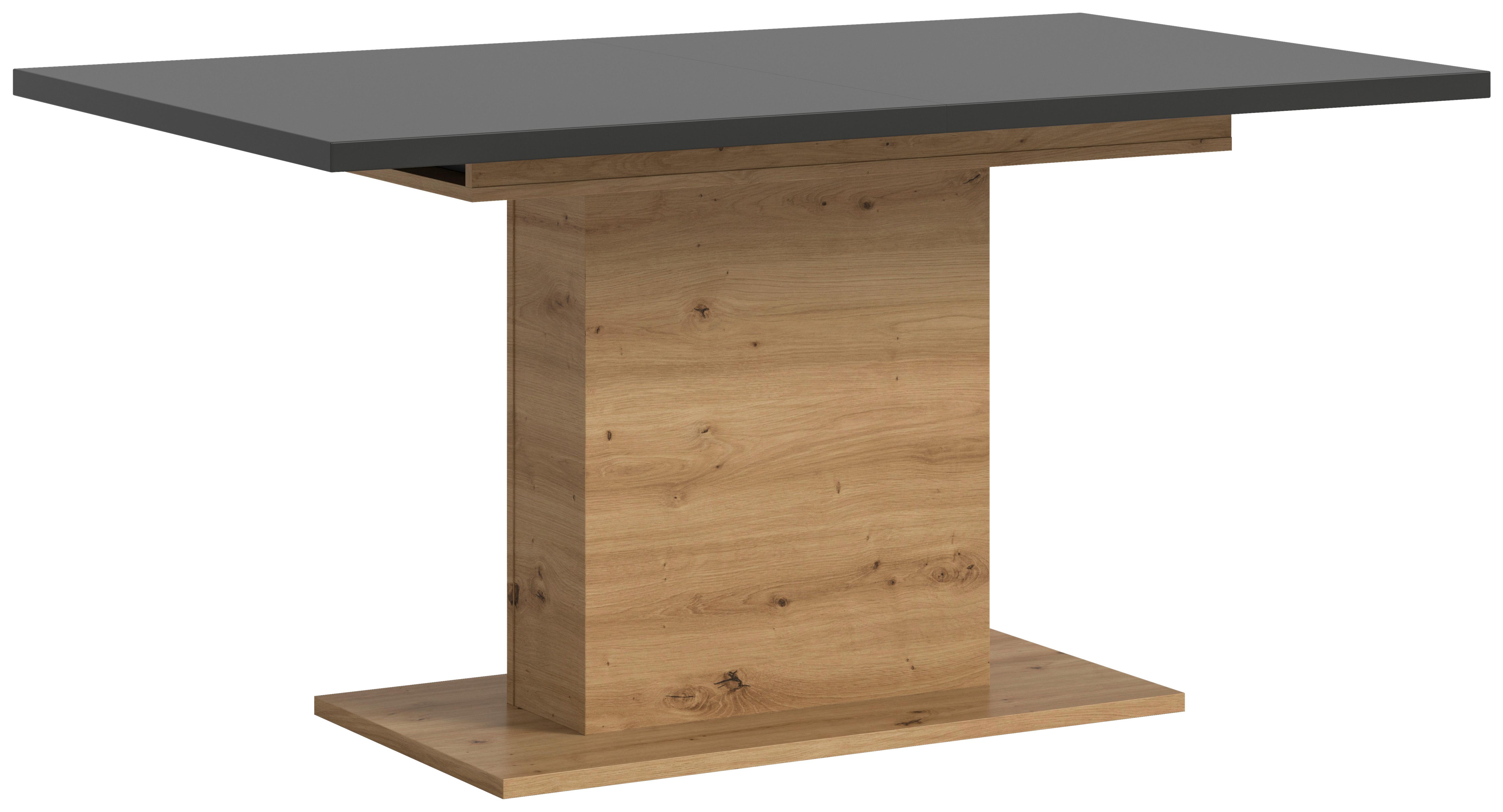 Ausziehtisch Marlon Grau/Eiche ca. 150-190x90x76 cm - Eiche Artisan/Grau, KONVENTIONELL, Holzwerkstoff (150-190/76/90cm) - MID.YOU