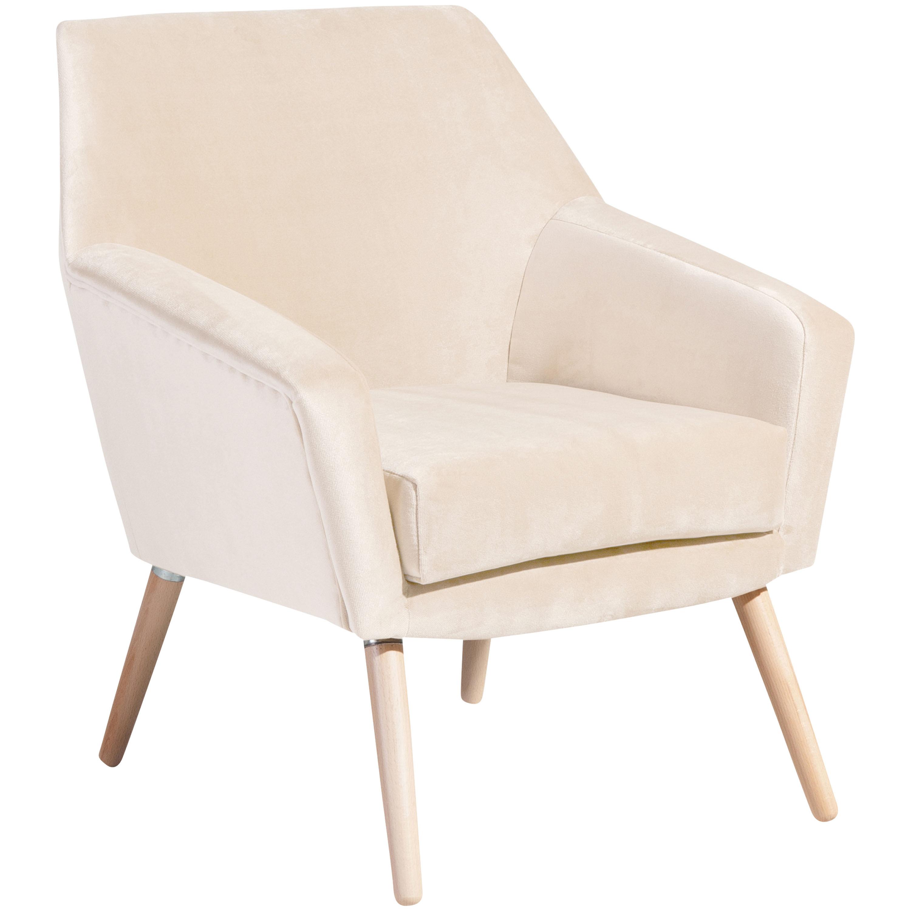 SESSEL ALEGRO - Buchefarben/Creme, Design, Holz/Textil (67/81/71cm) - Max Winzer