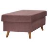 Hocker Valentina Rosa Struktur - Rosa/Naturfarben, KONVENTIONELL, Holz/Textil (61/43/61cm) - P & B