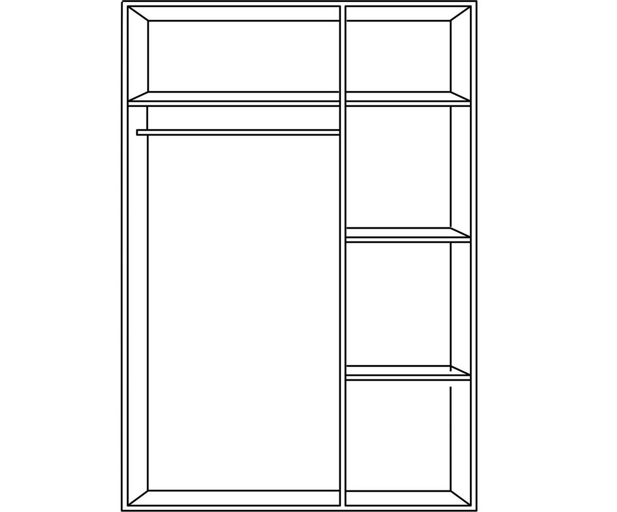Omara Za Oblačila Arnstein, Bela - bela, Konvencionalno, leseni material (136/197/54cm) - home24