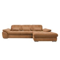 Ecksofa Rigatti mit Bettkasten ca. 314x184 cm Currygelb - Currygelb/Chromfarben, MODERN, Textil/Metall (314/184cm) - Livetastic