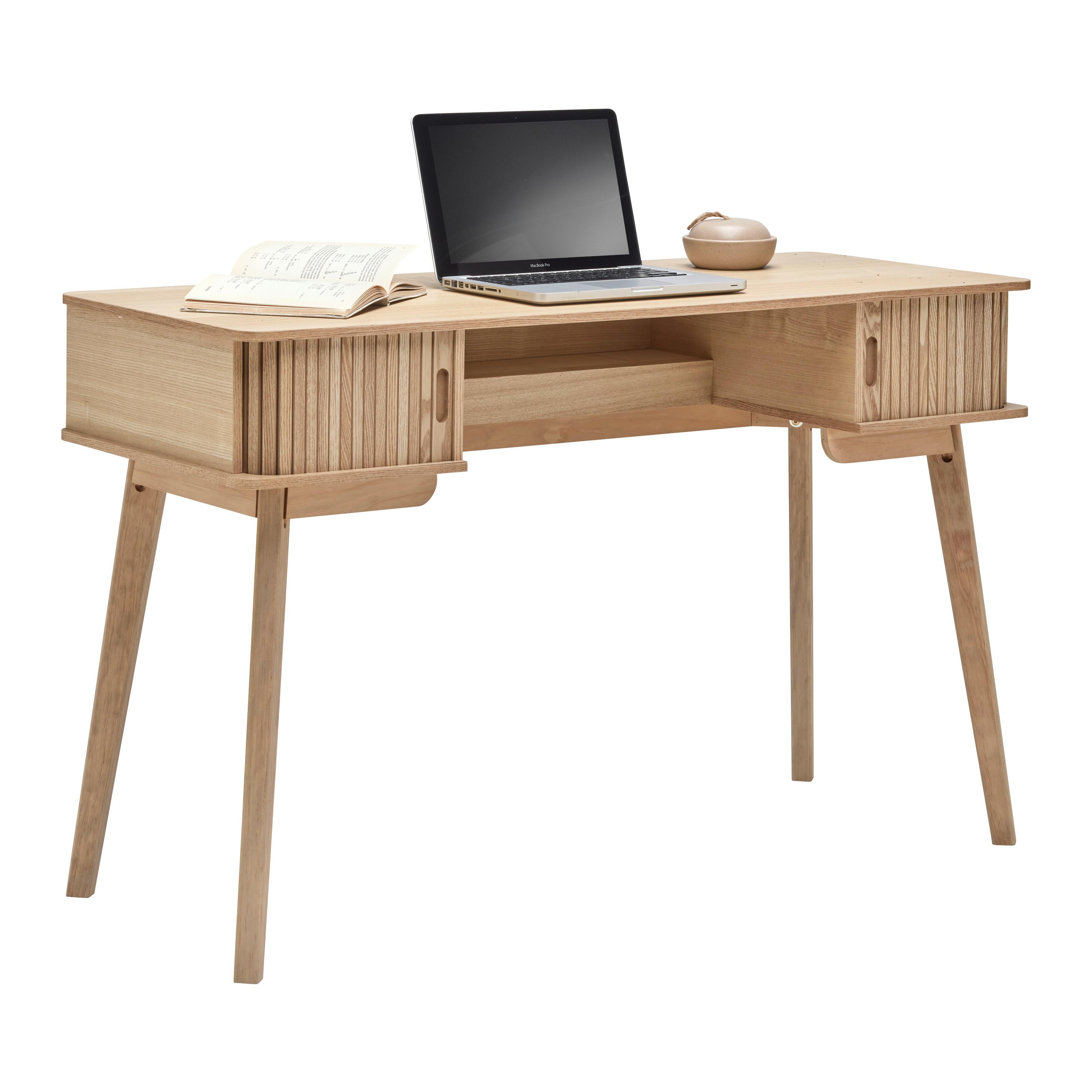 SKRIVBORD SKANDY - naturfärgad, Modern, trämaterial/trä (120/75/48cm) - Premium Living