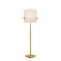 Stehleuchte Camden Weiß/Messing max. 60 Watt - Messingfarben/Weiß, Basics, Textil/Metall (65,0/187,0cm) - Trio Leuchten